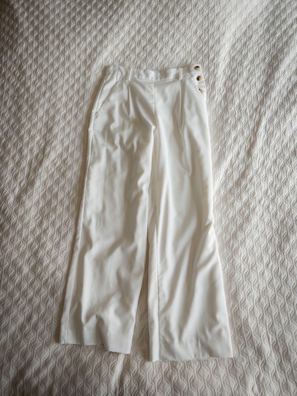 New Wt Tag Ann Taylor Wide-leg pleated-front White trouser Pant Sz 2P Petite